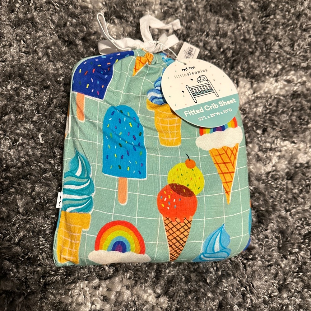 Little Sleepies rainbow sprinkle fitted crib sheet